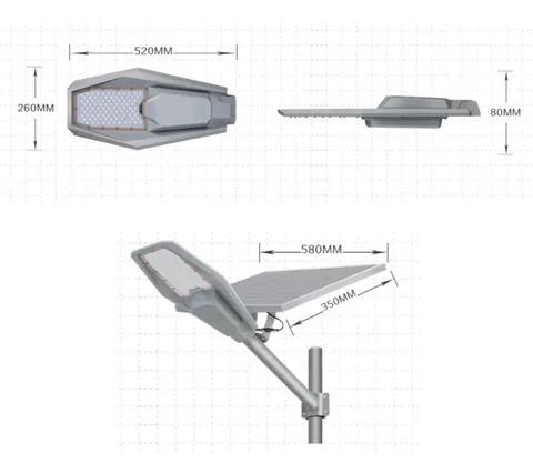 SolarMax Pro LED — Luminária Pública Solar de Alta Potência 400w 11